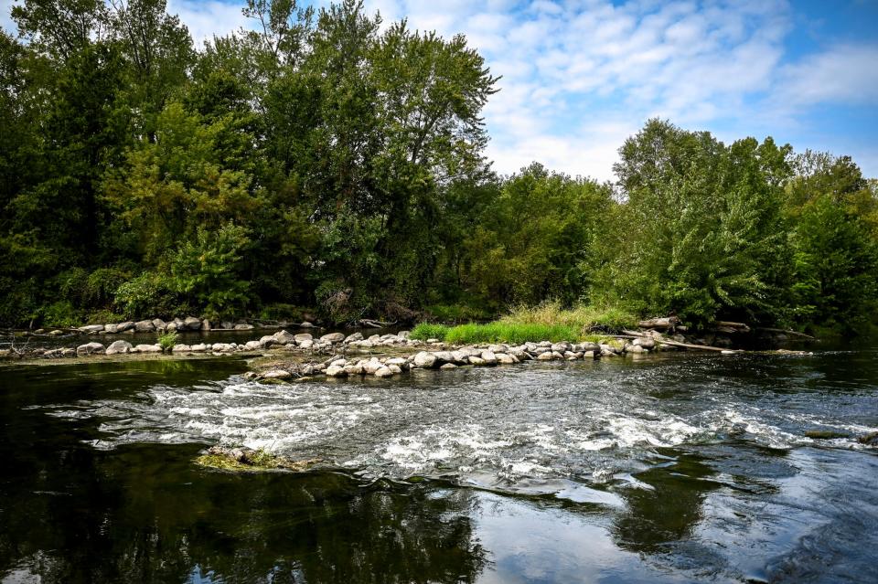 The Grand River flows at Danford Island Park on Wednesday, Sept. 20, 2023, in Dimondale.