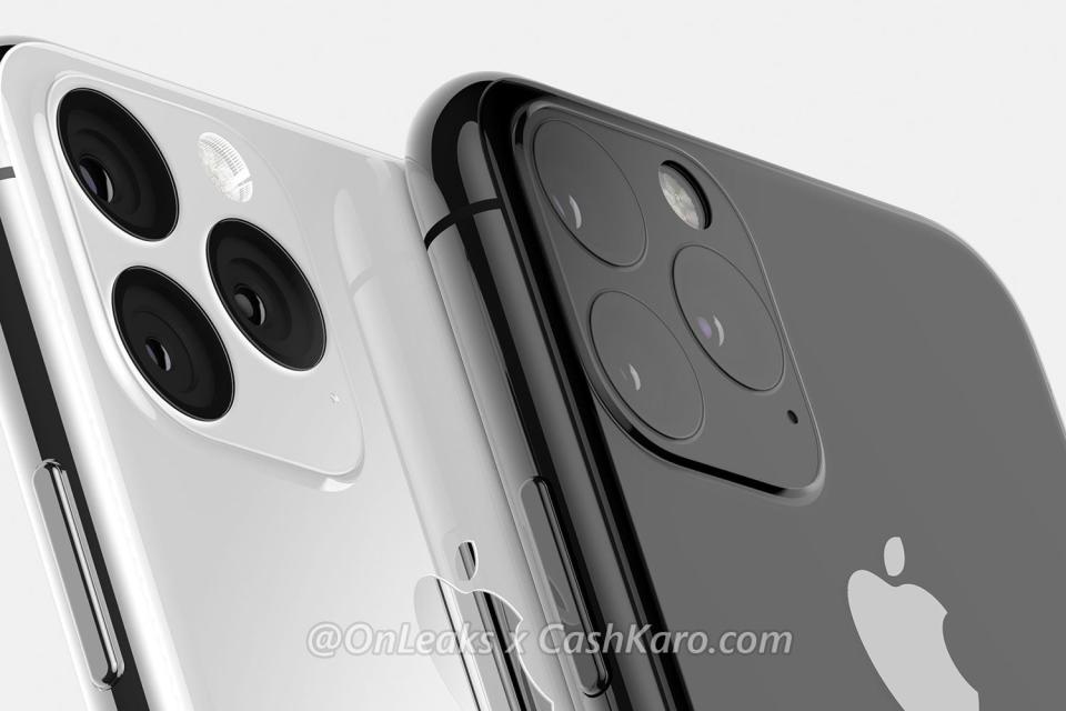 Leaked renders of the next iPhone point to it having three cameras on the back (@OnLeaks x CashKaro)