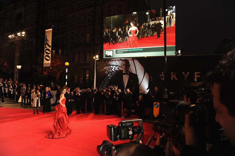 LONDON, ENGLAND - OCTOBER 23: Berenice Marlohe attends the Royal World Premiere of 'Skyfall' at the Royal Albert Hall on October 23, 2012 in London, England. (Photo by Eamonn McCormack/Getty Images)