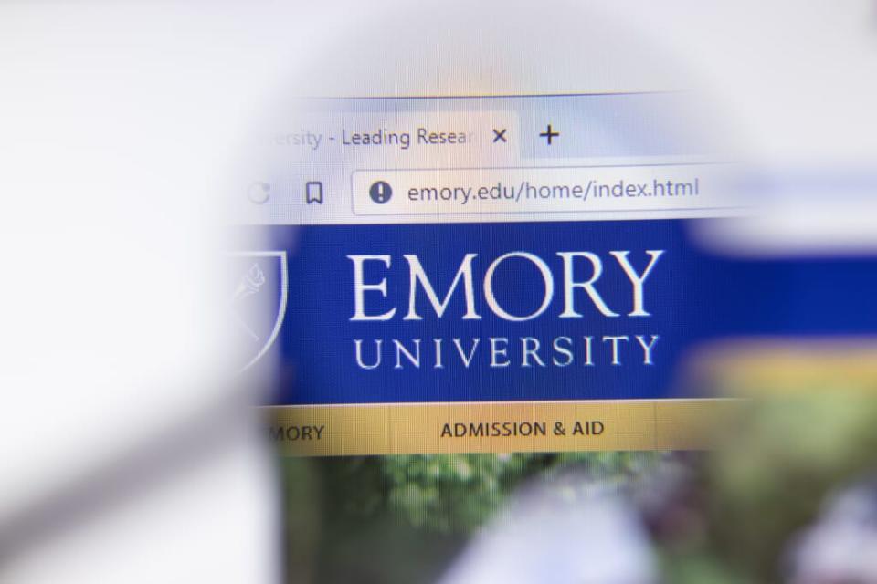 Emory University website homepage logo. (Adobe Stock)