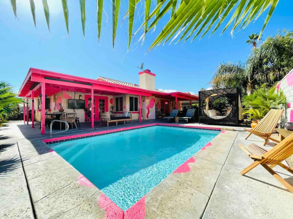 pink house airbnb