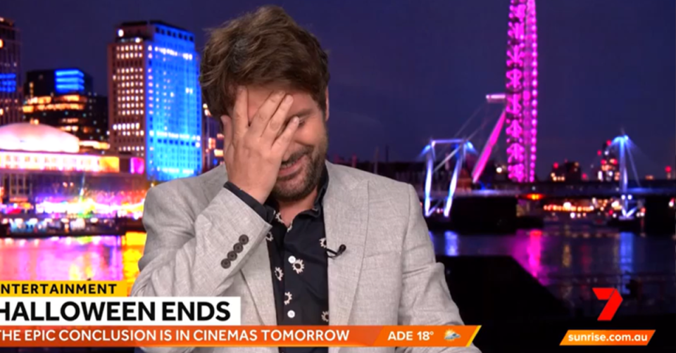 Sunrise's Steve Hargrave facepalming.