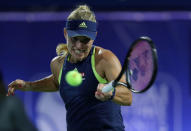 Dubai Duty Free Tennis Championships - Semi-Finals - Dubai, United Arab Emirates - February 23, 2018. Angelique Kerber of Germany in action against Elina Svitolina of Ukraine. REUTERS/Ahmed Jadallah