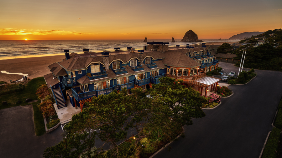 Stephanie Inn opened in 1993, offering beachfront views of Haystack Rock. The hotel has also been named among the top beach resorts in the U.S. by Travel + Leisure (Courtesy Gregor Halenda.)