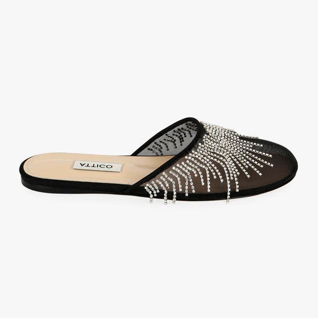 The Attico Gina Mesh Embellished Flats