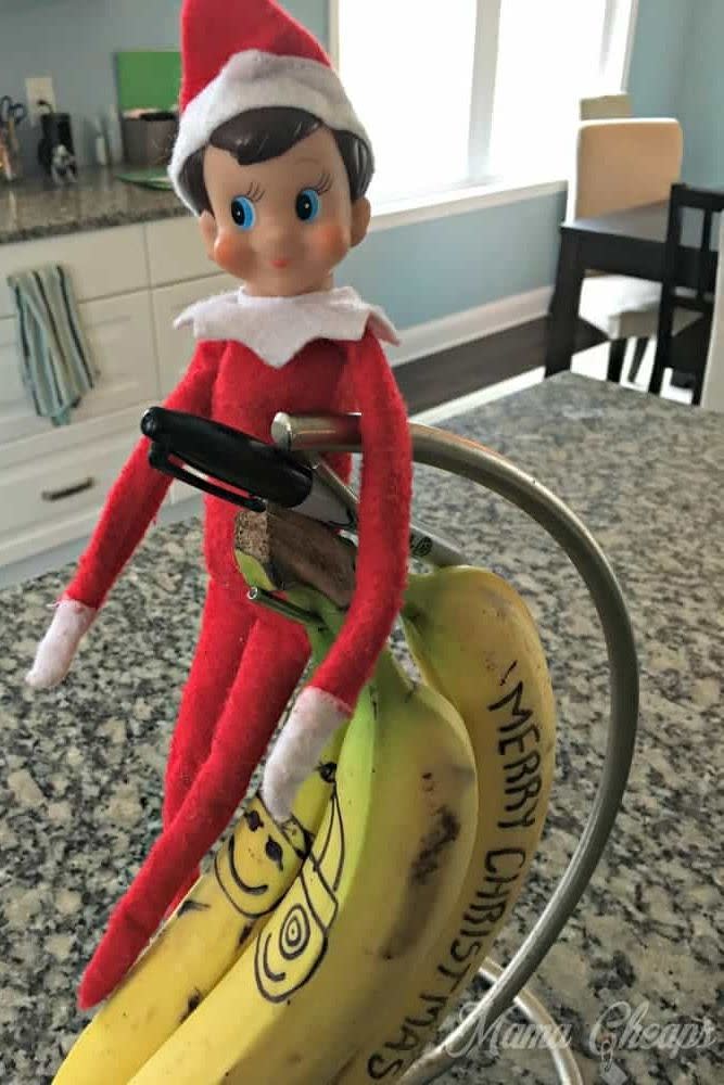 42) Elf on the Shelf Banana Idea