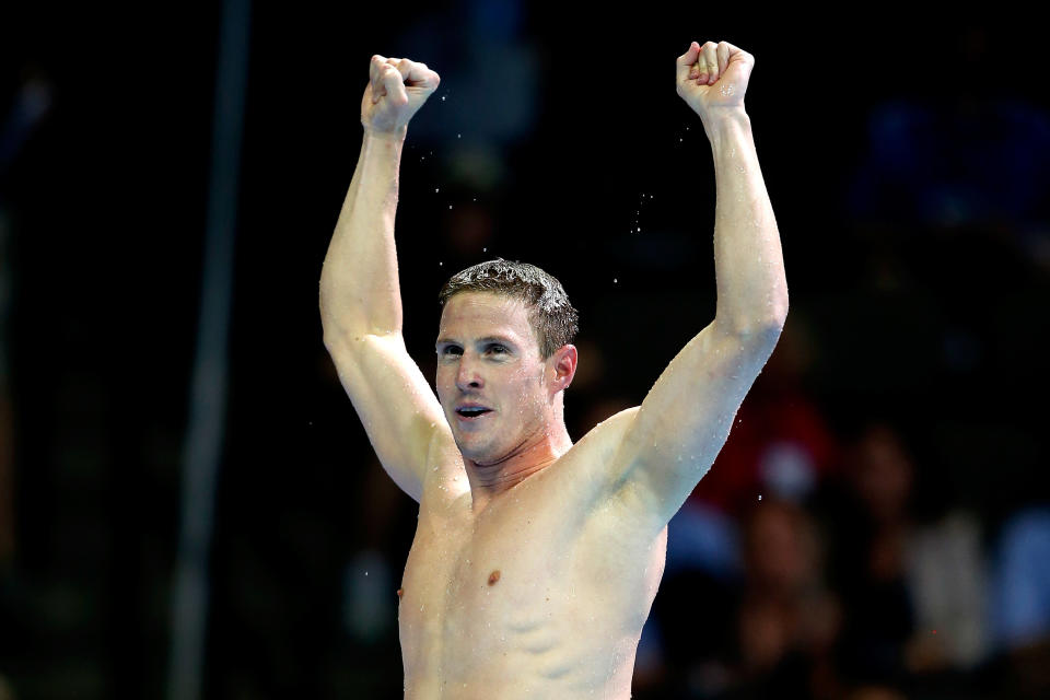 It was supposed to be Brendan Hansen or Eric Shanteau who won the 200-meter breaststroke at the Olympic Trials. Neither did, thanks to Scott Weltz's strong finish that landed him a time of 2 minutes, 9.01 seconds. (Photo by Jamie Squire/Getty Images)