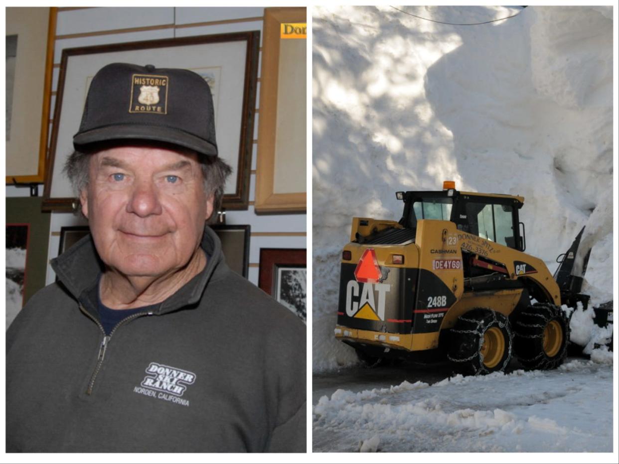 side-by-side image of Norm Sayler and snow plw