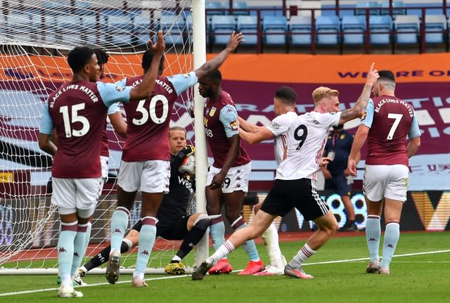 Hawk-Eye, which runs goal-line technology, was forced to apologise for a major failing in the first game back after lockdown. Aston Villa goalkeeper Orjan Nyland clearly carried a first-half free-kick from Sheffield United midfielder Oliver Norwood over the line but referee Michael Oliver did not receive a signal to award a goal. The game ended goalless, with Hawk-Eye explaining that Nyland, Villa forward Keinan Davis and the post had blocked the view of its cameras