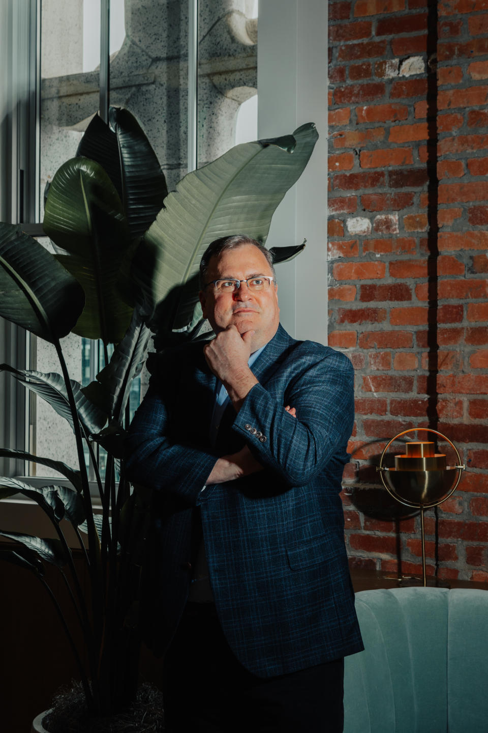 Reid Hoffman, un capitalista de riesgo, en las oficinas de Greylock en San Francisco, California, el 10 de mayo de 2023. (Clara Mokri/The New York Times)
