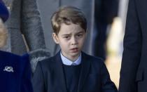 <p>Prince George made his debut on Christmas Day in a suit alongside his sister Princess Charlotte. </p>