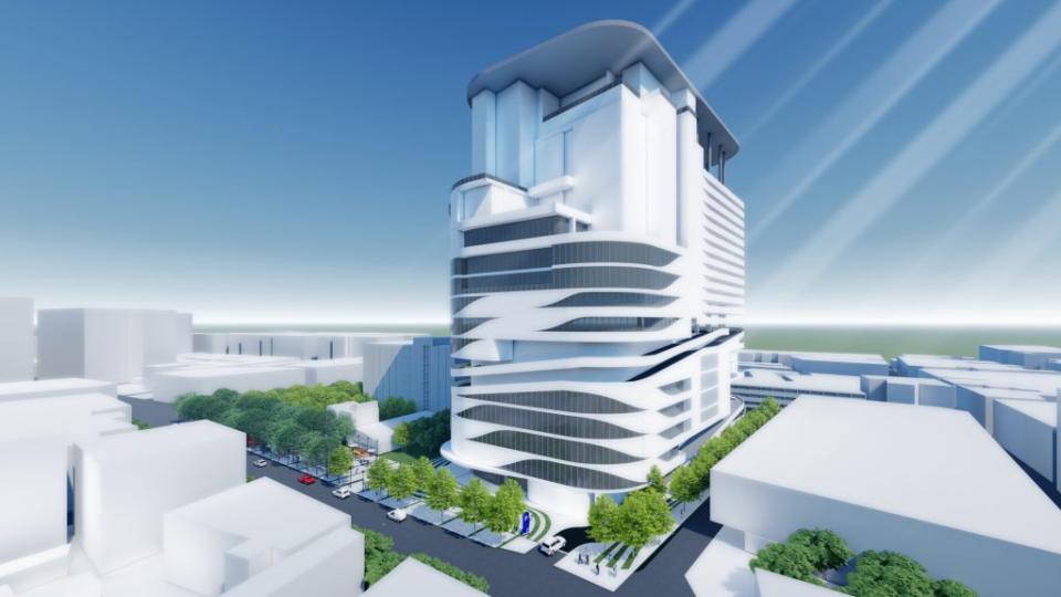 中友彰化館將建地下二層、地上十四層、樓地板面積達三萬坪的百貨商城。（記者曾厚銘翻攝）
