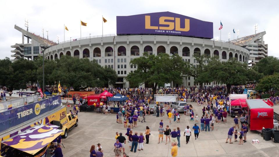 Baton Rouge, USA - 2014: Tiger Stadium, Louisiana State University's Football stadium, can hold more than 100,000 people.