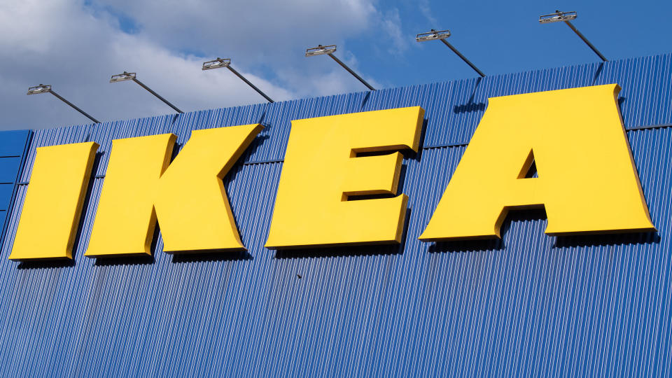 A shop sign of Ikea