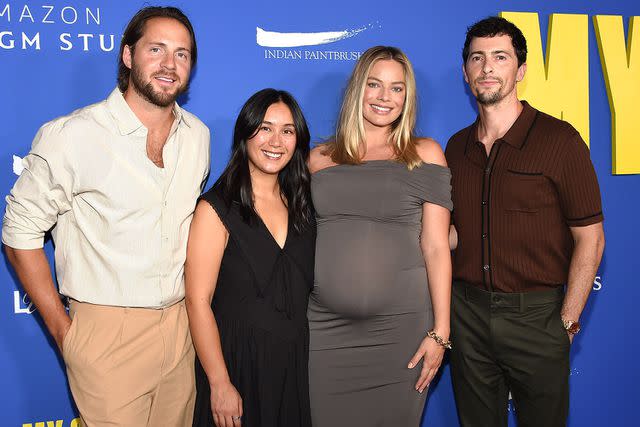 <p>Lisa O'Connor/Variety via Getty</p> om Ackerley, Bronte Payne, Margot Robbie and Joey McNamara.