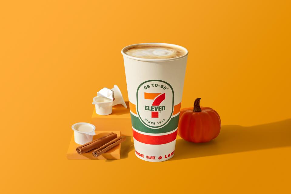 Pumpkin spice lattes are available now at 7-Eleven for a limited time.