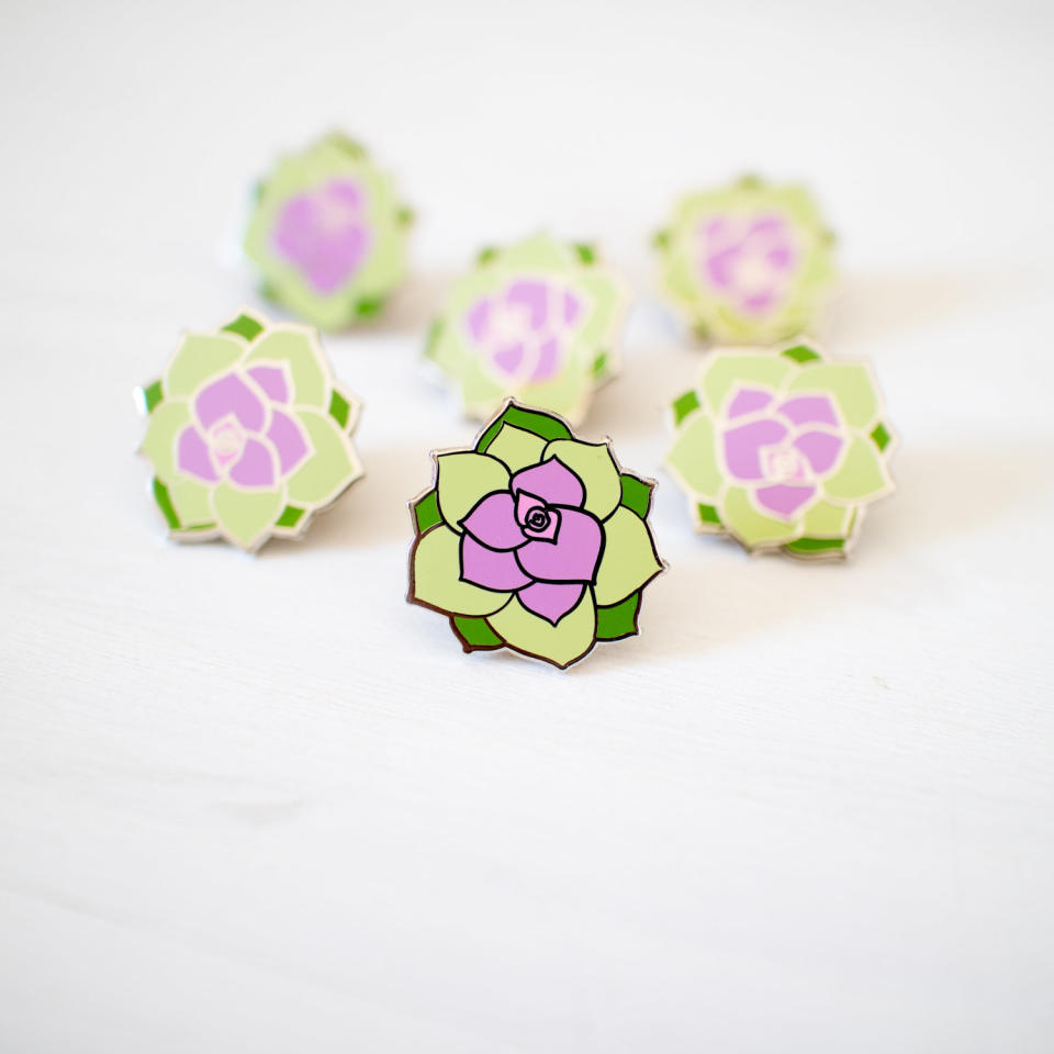 Succulent Enamel Pin