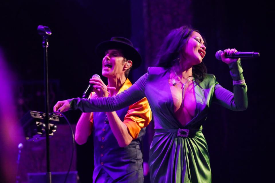 Farrell and Etty Lau Farrell perform during Heaven After Dark at The Belasco on July 07, 2022 in Los Angeles. (Credit: Presley Ann/Getty Images for The Art of Elysium)