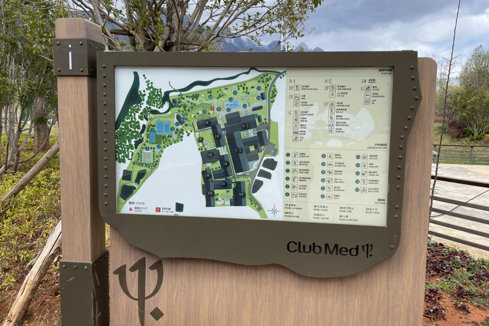 Map of Club Med Lijiang showing the facilities and guest room buildings. (Photo: Lim Yian Lu)