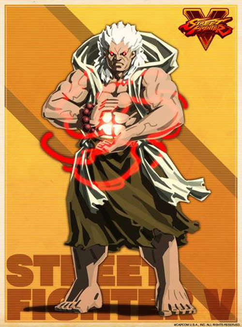 Concept artwork for Akuma's new alternative costume in Super