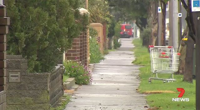 The Melbourne street where the cat was shot. Source: 7News