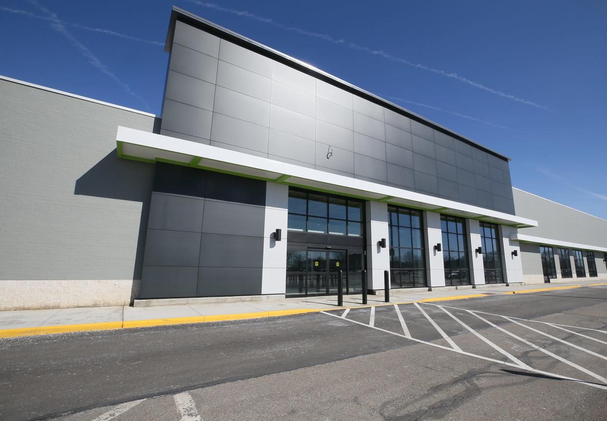 The facade of the former Earth Fare has a new look at The Shops of Fairlawn Plaza on West Market Street.