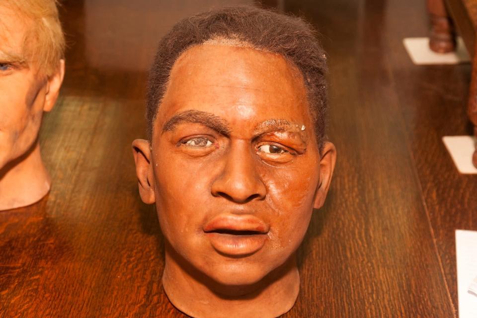 �This waxwork, apparently of football legend Pele, is one of many celebrity 'lookalikes' up for auction at David Lay Auctions in Penzance, Cornwall. A collection of life-size lookalikes are going under the hammer in March. Although they used to take pride of place in Madame Tussauds, London, the waxworks bear only a slight resemblances to their real-life counterparts and are now novelty items up for sale (SWNS)