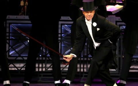 Kevin Spacey performs at the 71st annual Tony Awards - Credit: AP