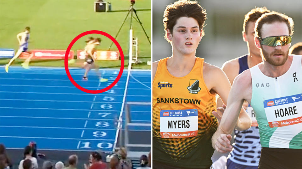 Cameron Myers, pictured here breaking the four-minute mile.