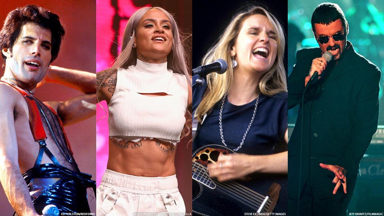 Freddie Mercury, Kehlani, Melissa Etheridge, and George Michael