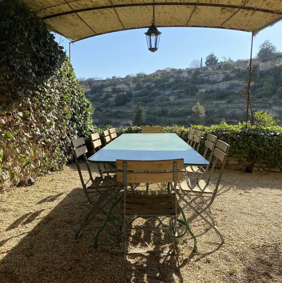 <p>Think of the dream Provençal village and you’re probably picturing charming, hill-top, medieval Gordes in the Luberon – and you’ll be right in the heart of it if <a href="https://airbnb.pvxt.net/QyPr2Y" rel="nofollow noopener" target="_blank" data-ylk="slk:Blue Shutters;elm:context_link;itc:0;sec:content-canvas" class="link ">Blue Shutters</a> is your base. </p><p>This 17th-century stone house is in the village centre, with a terrace, swimming pool and garden, along with modern additions, such as air-conditioning, heated bathroom floors and fast WiFi. Guests will also be able to enjoy sweeping panoramas of the Luberon, one of the prettiest parts of Provence. </p><p><a class="link " href="https://airbnb.pvxt.net/QyPr2Y" rel="nofollow noopener" target="_blank" data-ylk="slk:BOOK WITH AIRBNB;elm:context_link;itc:0;sec:content-canvas">BOOK WITH AIRBNB</a></p>