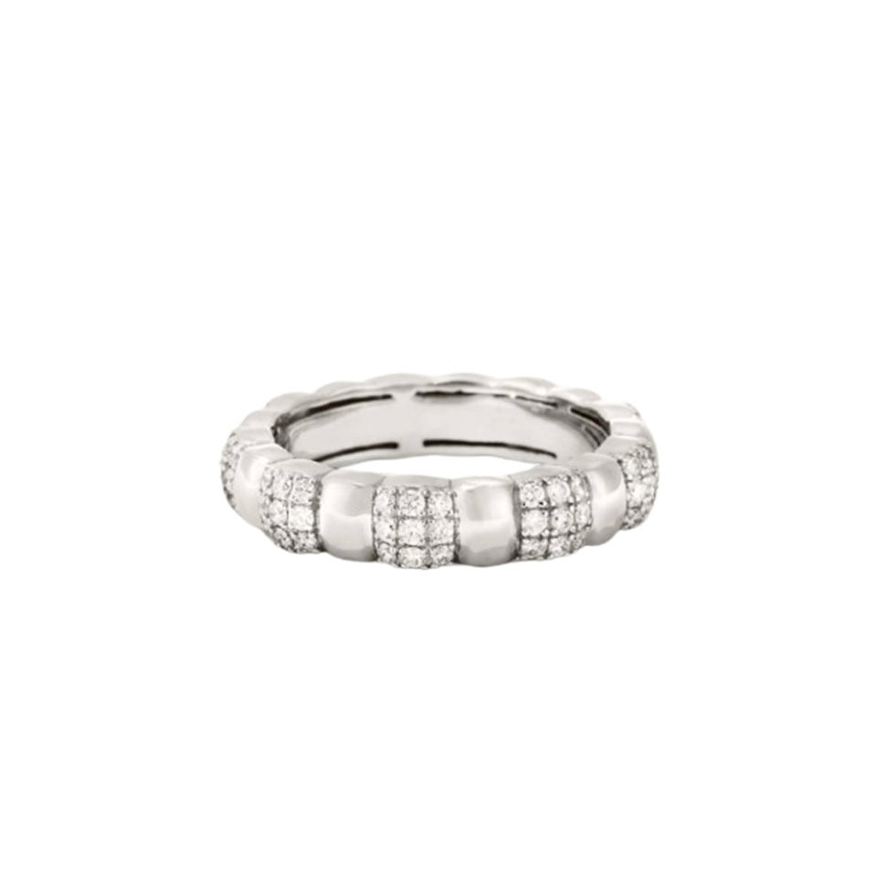 Pavé Diamond Soft Charlotte Ring on white background