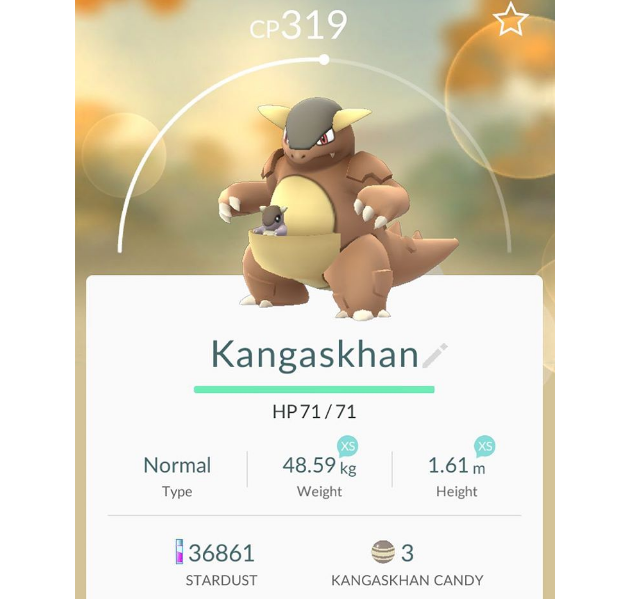 Respaw de Kangaskhan no Saffari 