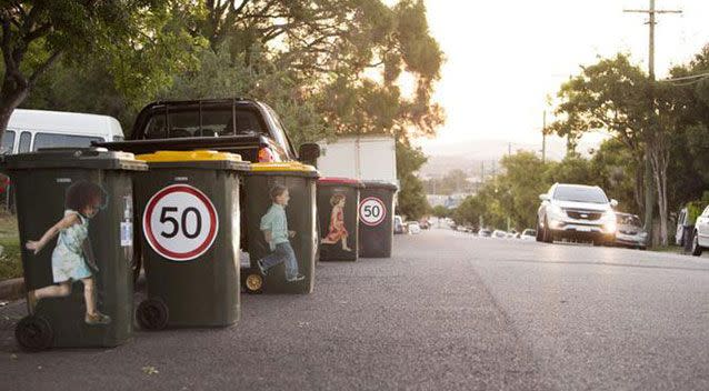 The new safety stickers in a bid to deter speeding motorists. Source: ARSF