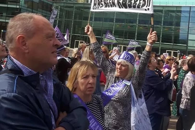 WASPI protesters in Salford