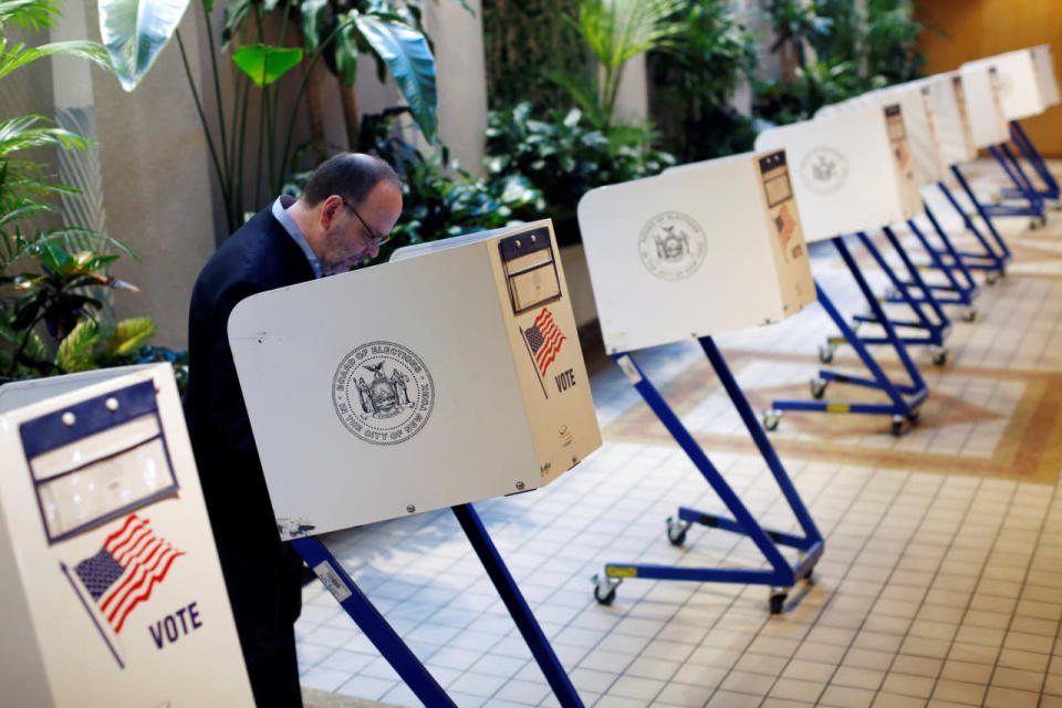 Central Synagogue polling station in Manhattan