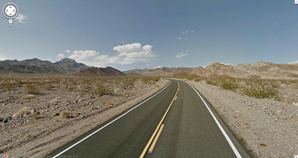 In this undated Street View image provided by Google is Death Valley National Park in California. The Google Street View service that has brought us Earth as we might not be able to afford to see it, as well criticism that some scenes along its 5 million miles of the globe’s roadways invade privacy, this month has turned its 360-degree cameras on road trips through five national parks in California. (AP Photo/Google)