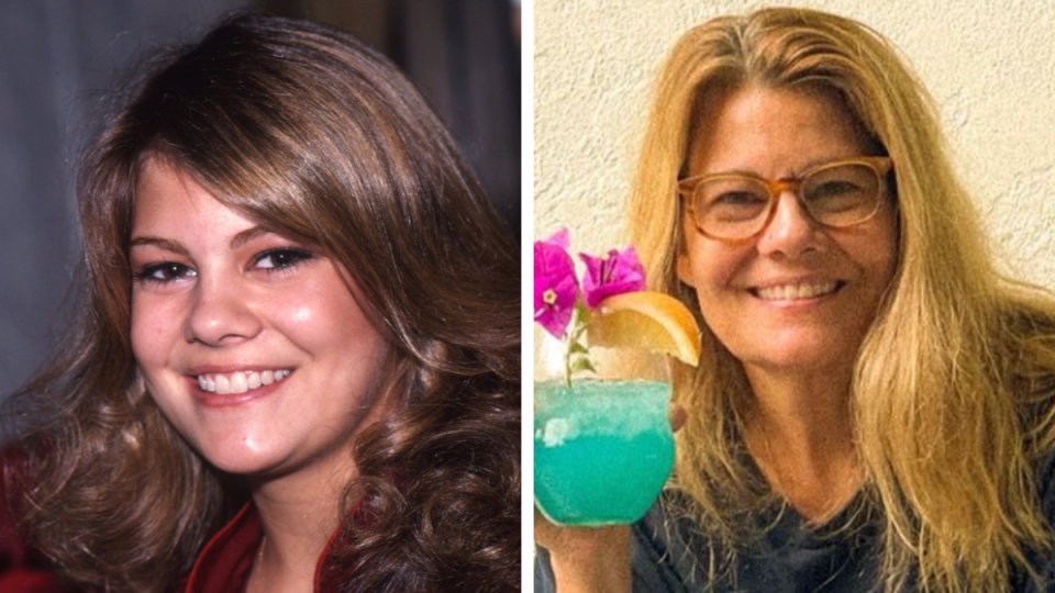 Side-by-side of Lisa Whelchel then and now