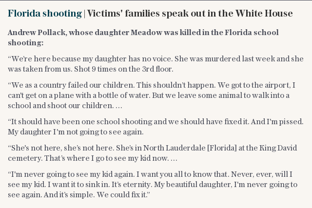 Florida shooting | Victims' families speak out in the White House
