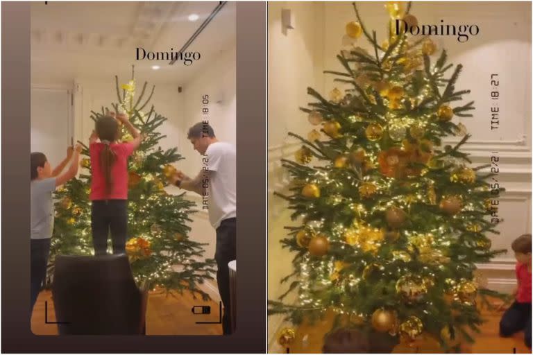 Wanda Nara y su familia hicieron el árbol de navidad reunidos en su casa de París