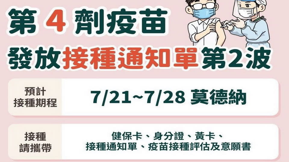 ▲7/22起，高市第4劑接種擴大至50歲以上者。<br /><br />
