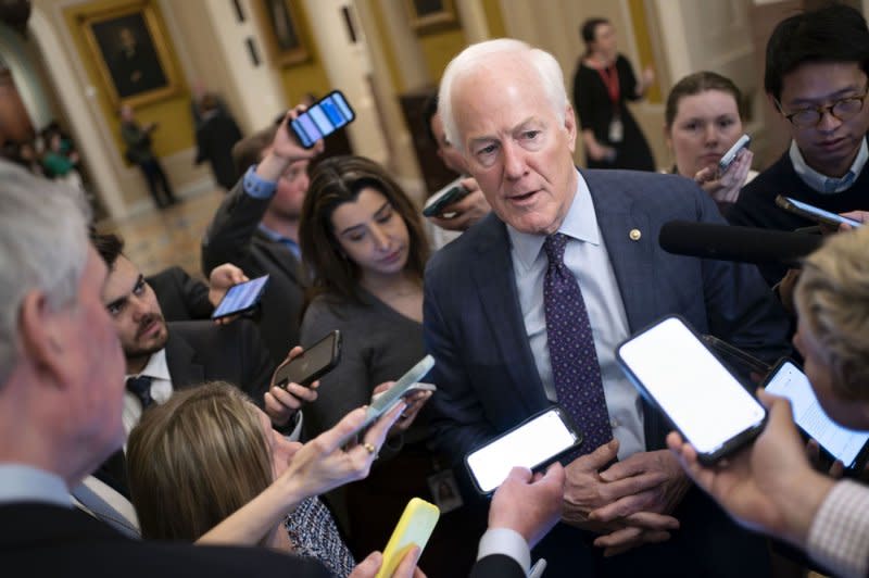 “Why should we vote for a bill that fixes a non-existent problem? There’s not a problem. There’s no restrictions on IVF, nor should there be,” Sen. John Cornyn, R-Texas, told reporters Thursday. File Photo by Bonnie Cash/UPI