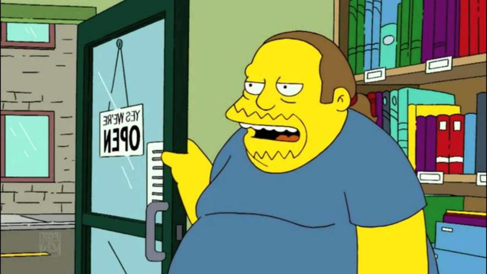 Comic Book Guy in The Simpsons.