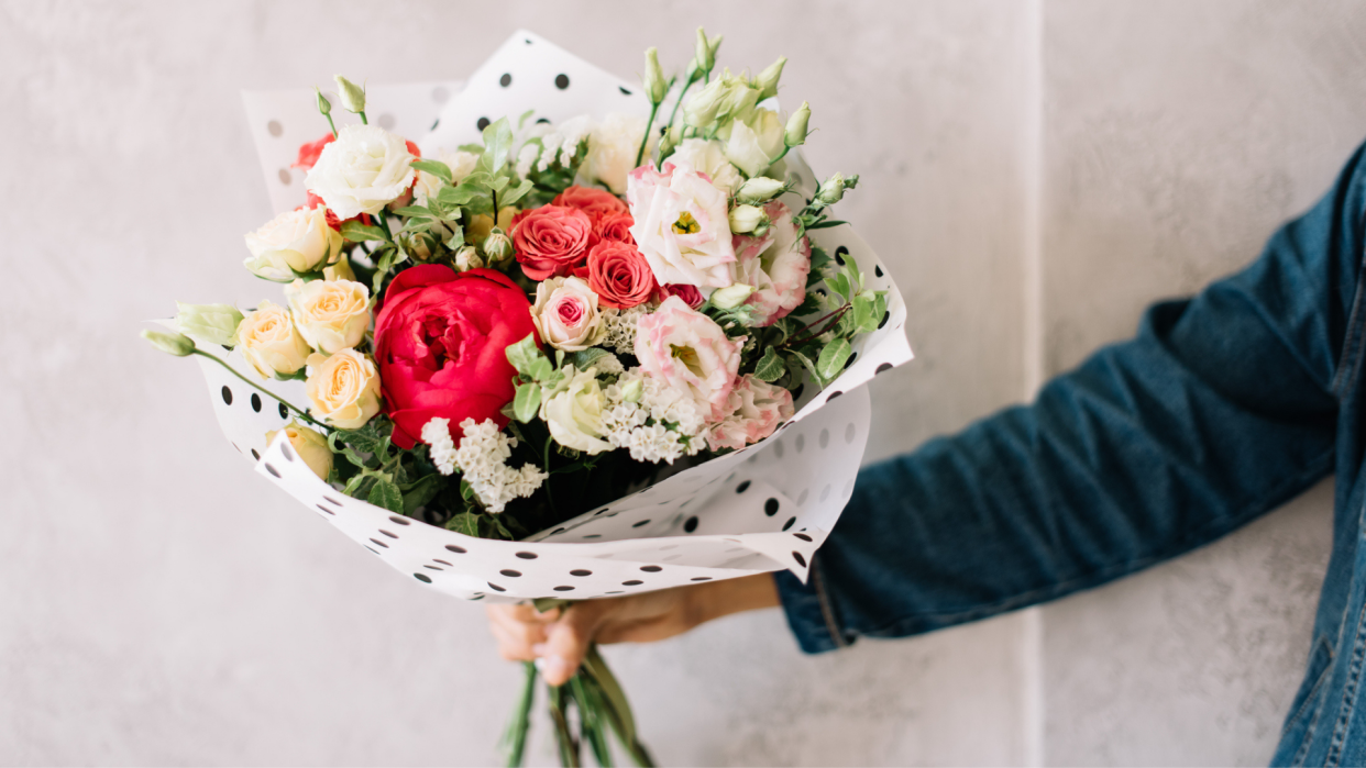 Those whose love language is "receiving gifts" feel most loved when their partner gives them something heartfelt and meaningful, no matter how big or small the gift. Examples include giving flowers on a random occasion.