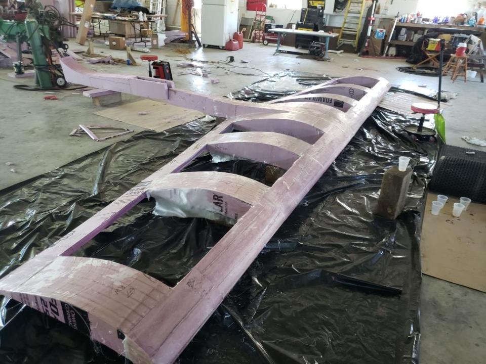 The Farmers Unincorporated team creating this airship for the 2022 Red Bull Flugtag in Milwaukee is made up of five college students, including three pilots.