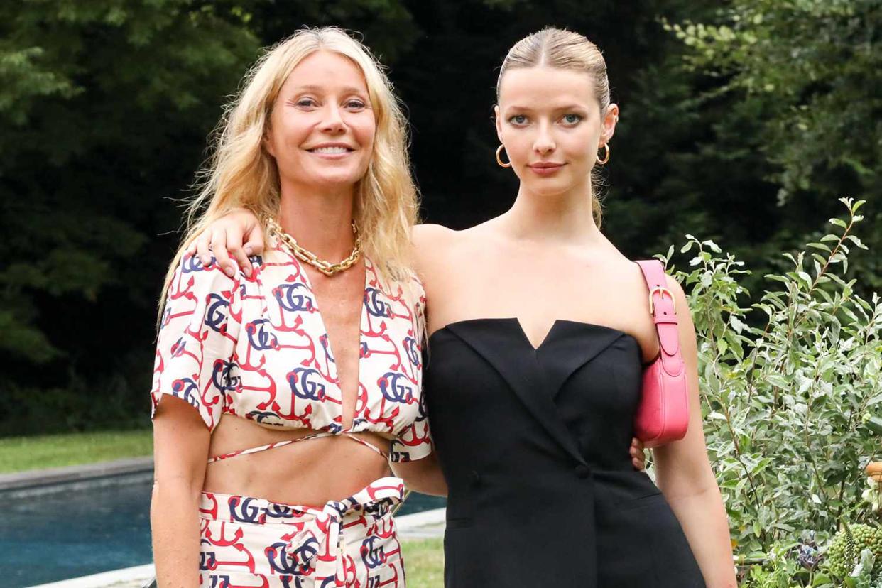 <p>Neil Rasmus/BFA.com/Shutterstock</p> Gwyneth Paltrow and Apple Martin pose for a photo in July 2023