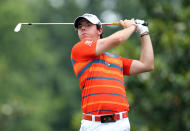 MEMPHIS, TN - JUNE 08: Rory McIlroy of Northern Ireland hits his tee shot on the par 3 8th hole during the second round of the FedEx St. Jude Classic at TPC Southwind on June 8, 2012 in Memphis, Tennessee. (Photo by Andy Lyons/Getty Images)