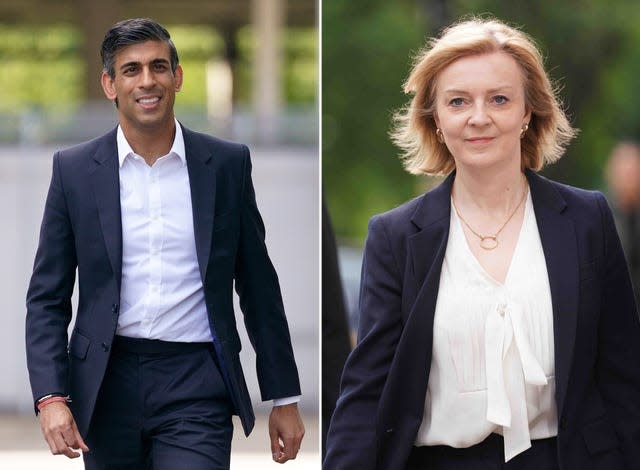 Rishi Sunak and Liz Truss