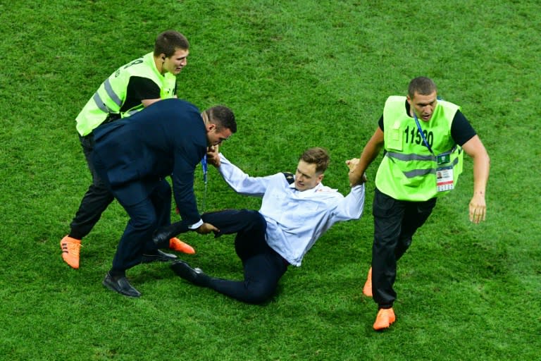 Verzilov invaded the pitch during the World Cup final match between France and Croatia