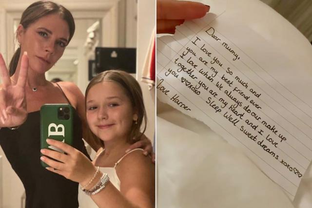 Victoria Beckham Shares Sweet 'Sleep Well' Notes from Daughter Harper: 'I  Love You So Much